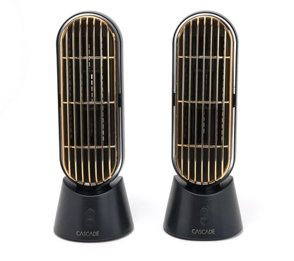 Cascade Set of 2 Portable Rechargeable 10" Fan