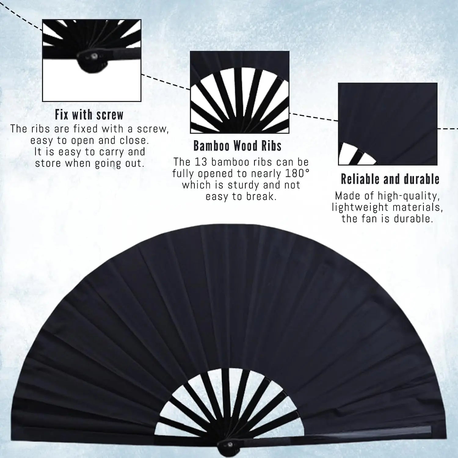 13" Foldable Chinese Hand Fan