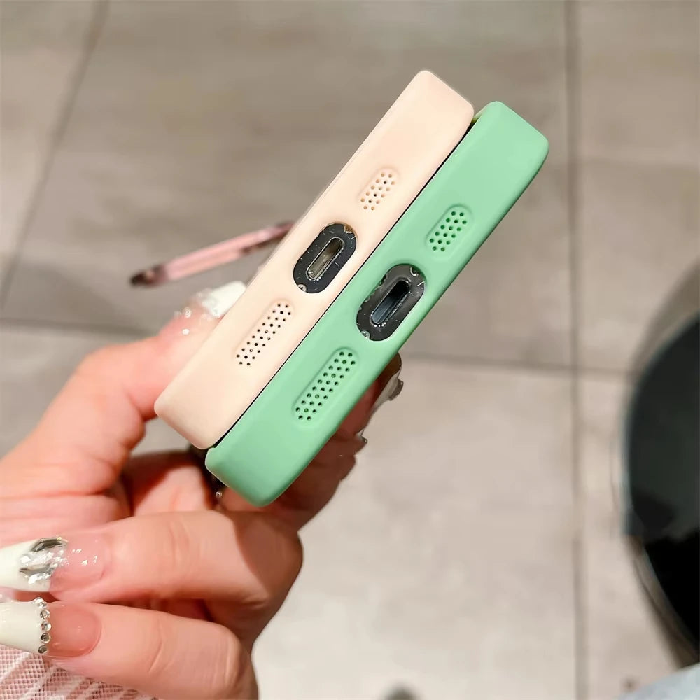 Luxury Magnetic Stand Glass Lens Protection Phone Case for Iphone 17 16 15 14 12 11 Pro Max plus Magsafe Shockproof Cover