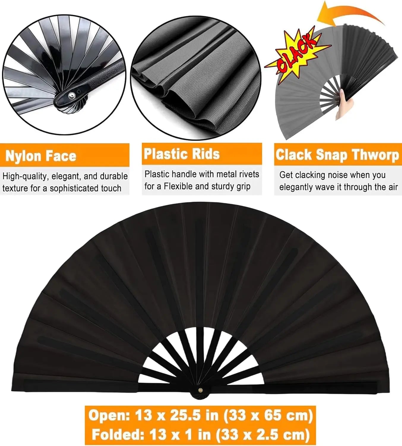 13" Foldable Chinese Hand Fan
