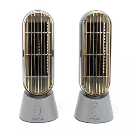 Cascade Set of 2 Portable Rechargeable 10" Fan