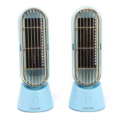 Cascade Set of 2 Portable Rechargeable 10" Fan