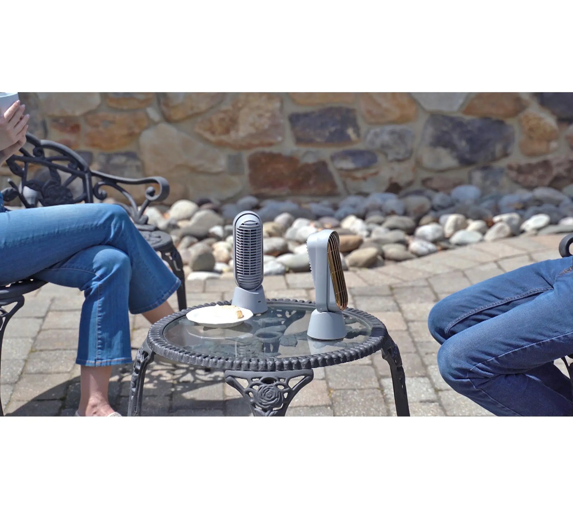 Cascade Set of 2 Portable Rechargeable 10" Fan